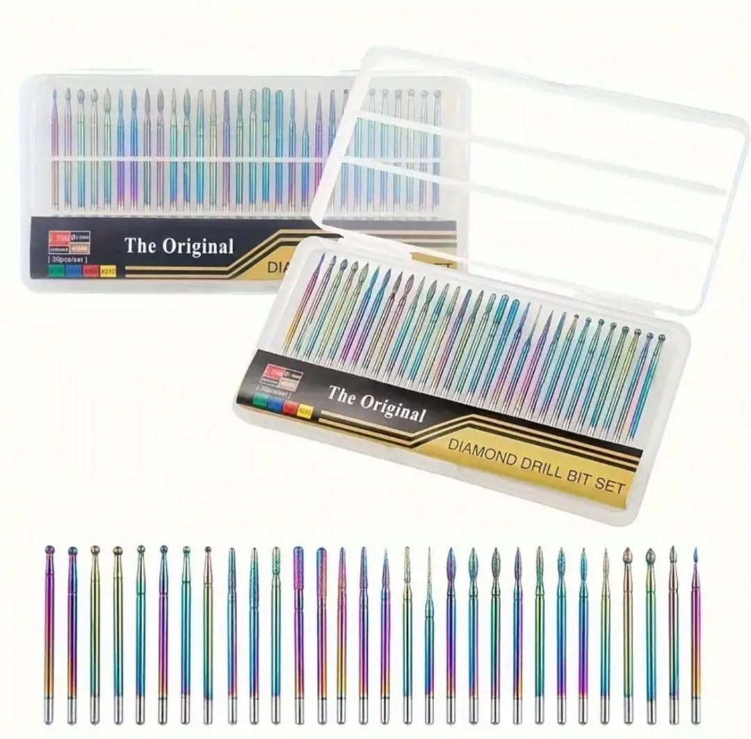 30pcs Nellz Diamond Drill Bit Set Multiplecolors