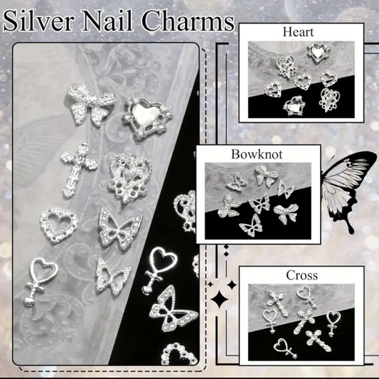 Silvery 3D Multi-Style Charms