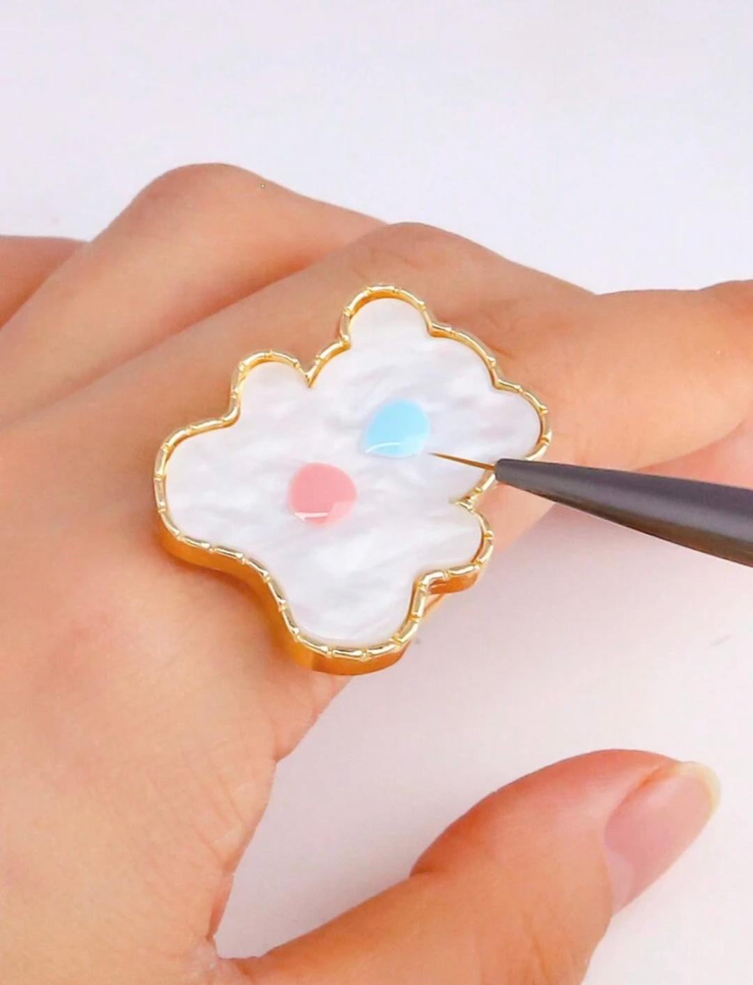 Unique Resin Ring Art Palette
