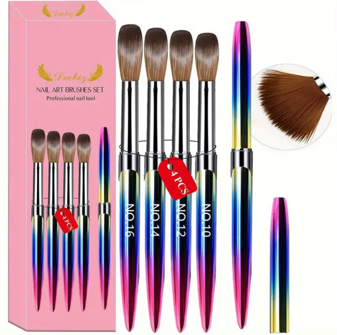 Nellz Multicolored Acrylic Brush Set