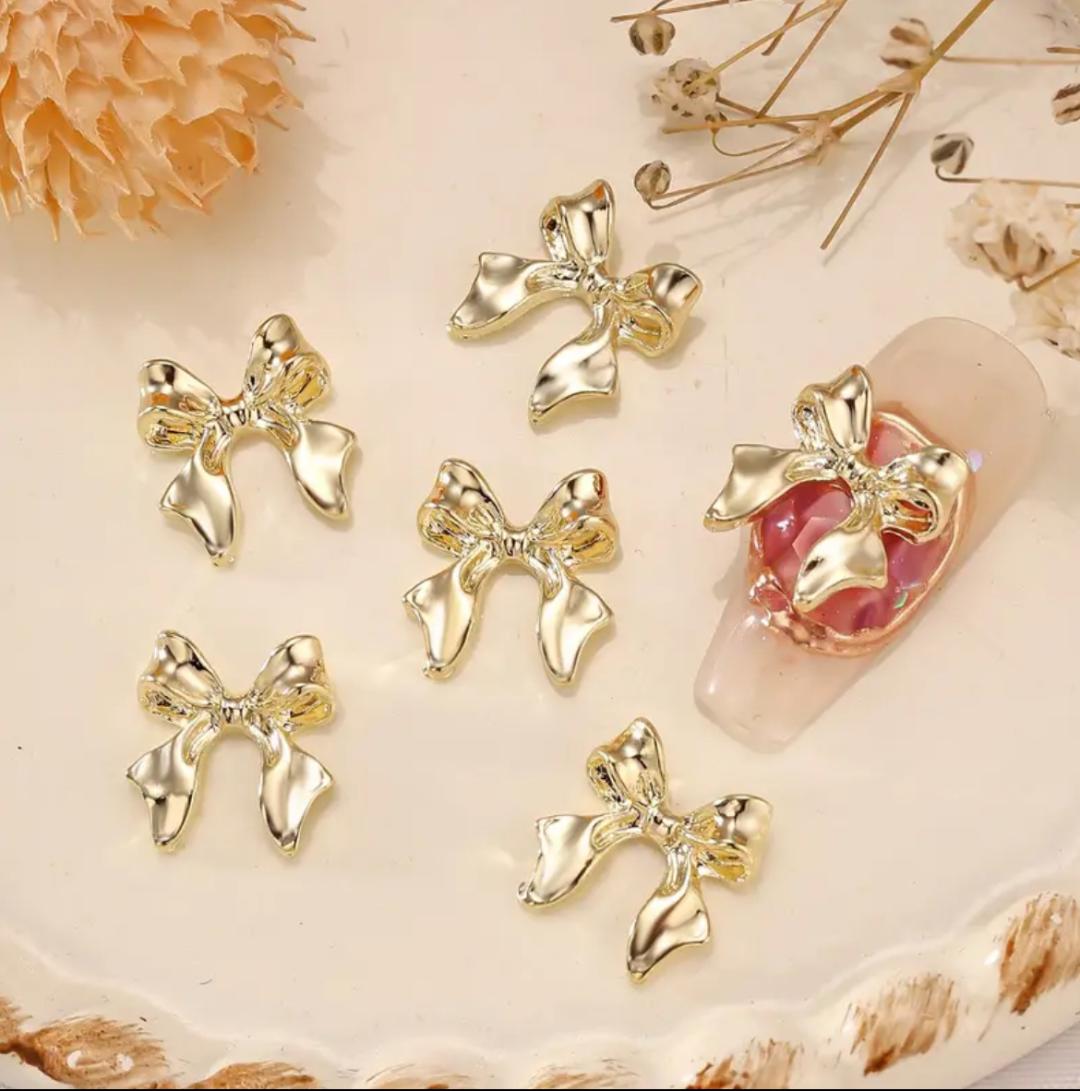 Nellz Gold Charm Bows